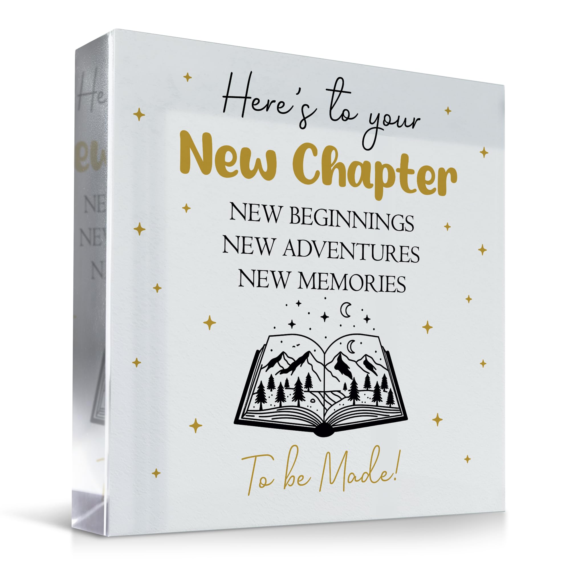 Red Ocean New Chapter Freestanding Plaque Congratulations New Job Leaving Retirement Promotion Gift For Men Women Graduation University New Home Gifts For Him Her