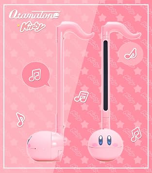 Otamatone Kirby Pink Star Hero Japanese Electronic Musical Instrument Portable Music Synthesizer from Japan by Maywa Denki Studio Award Winning, Educational Fun Gift Game Character Pink Hero
