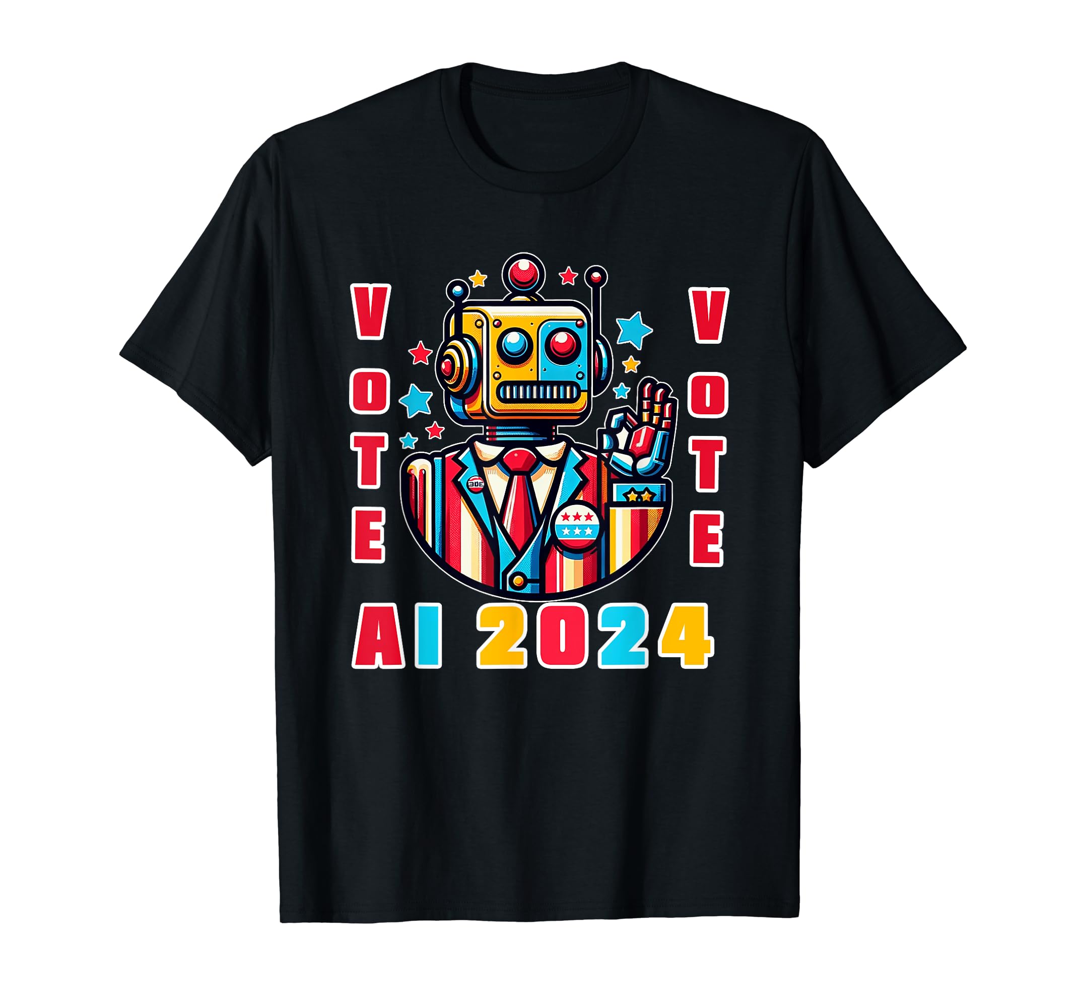 Vote AI for President 2024 Artificial Intelligence Campaign T-Shirt