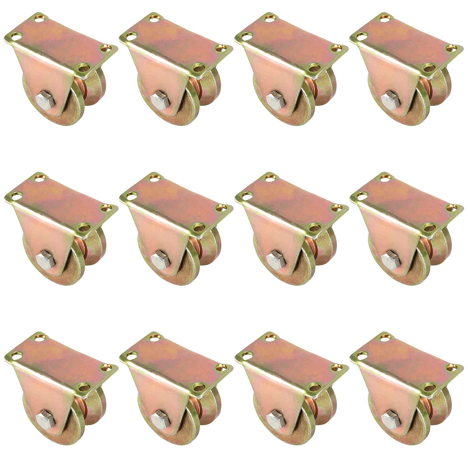 Buy V Groove Wheel, JEUIHAU 12 Pack 2 Inch Heavy Duty V Groove Rigid