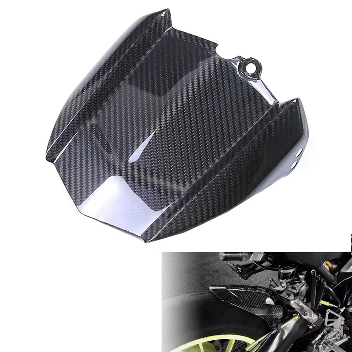 ヤマハ MT-09 2014 2015 2016 カーボンリアテールサイドカバー Amazon.com: SeppDMV MT09 Rear Fender Carbon Fiber Hugger Mudguard