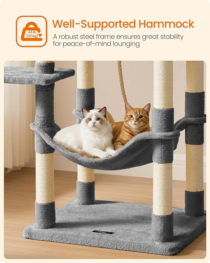 Torre para Gatos Feandrea 55.8 Pulgadas Multi-Niveles miniatura 6