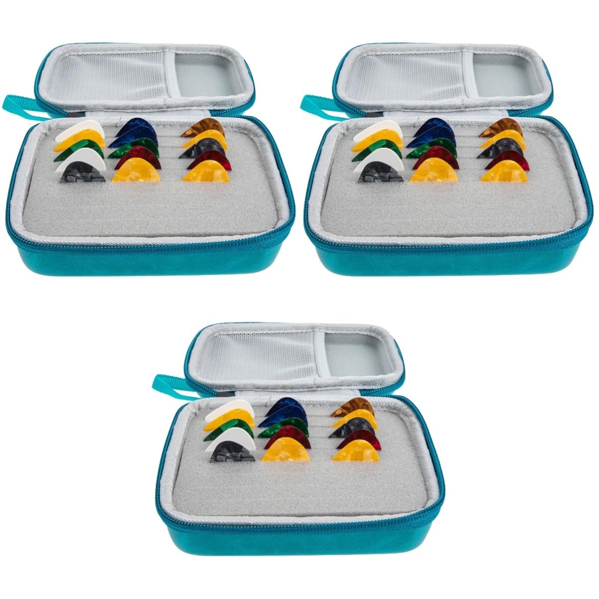 VICASKY 3sätze Gitarren-picks Set Mit Aufbewahrungsbox Farblich Gemischt Langlebig Und Praktisch Für Akustik Gitarre Sicher Und Benutzerfreundlich Für Optimales Spielerlebnis