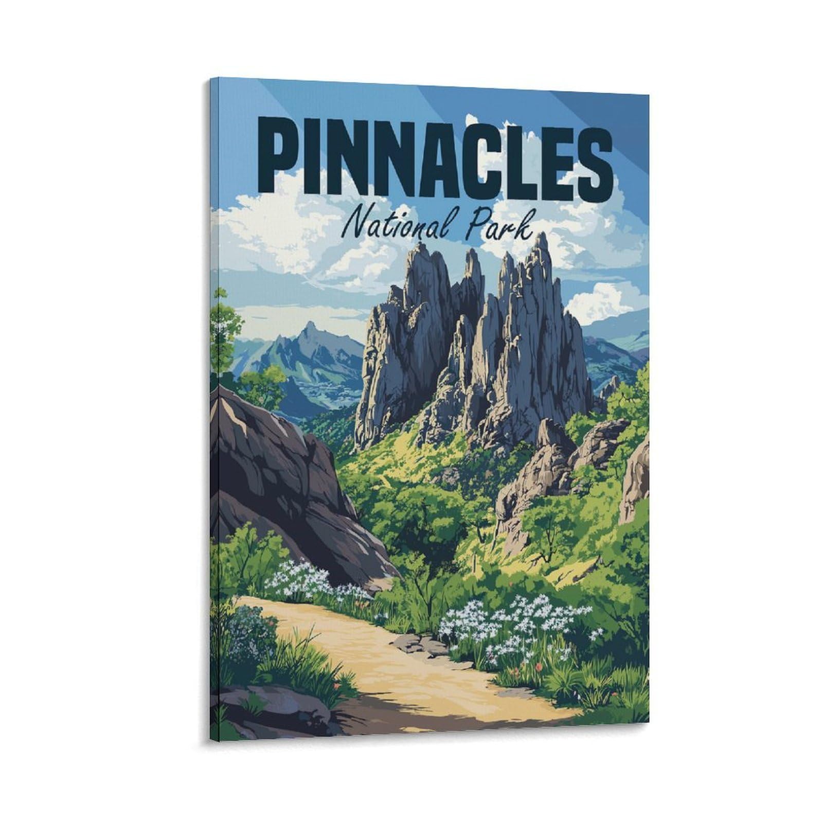 Junmoney Pinnacles National Park Wandbild, 20x30inch(50x75cm), Für Wohnung, Büro Oder Neue Räume, Leinwanddeko Als Wohnliche Idee, Für Dekorative Bilderwände