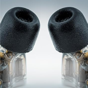 Comply 600 Core Series Memory Foam Replacement IEM Ear Tips, Black, Medium