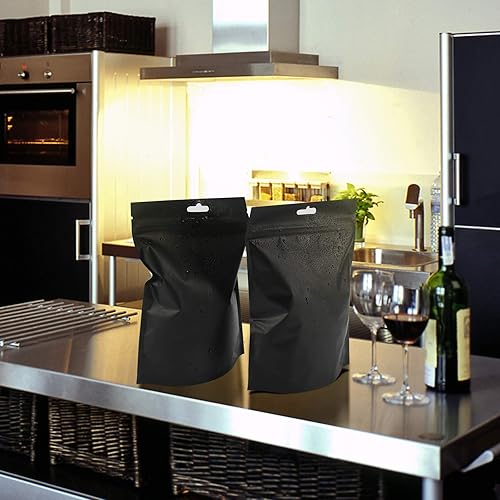 Miniatura 6 de Paquete de 100 bolsas sin olor a prueba de olores, bolsas de Mylar resellables de 5 x 7 pulgadas con bolsa de aluminio transparente para ventana,