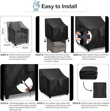OutdoorLines Outdoor Waterproof Furniture Chair Cover
