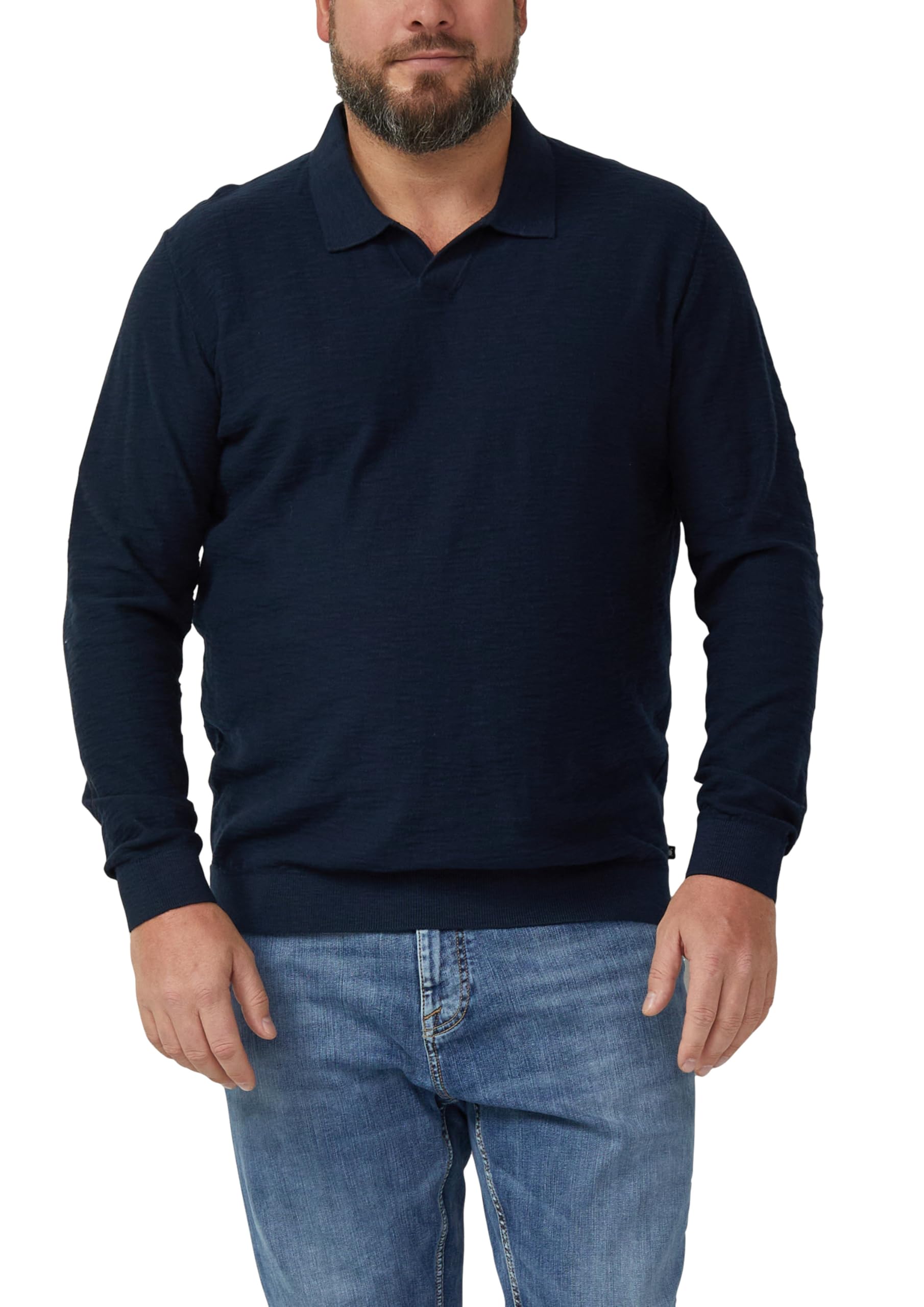 s.Oliver Gestreiftes Baumwoll-Shirt mit Hemdkragen