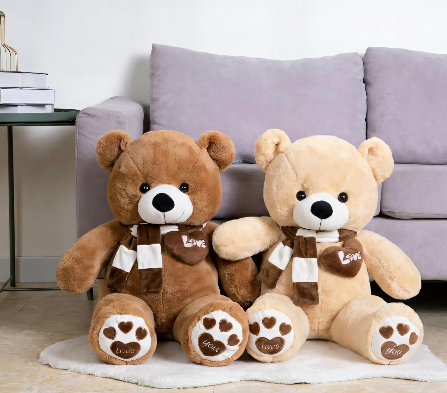YunNasi Orso di Peluche Gigante Orsacchiotto Gigante | Morbido Peluche Giganti Bianco XL Bianca