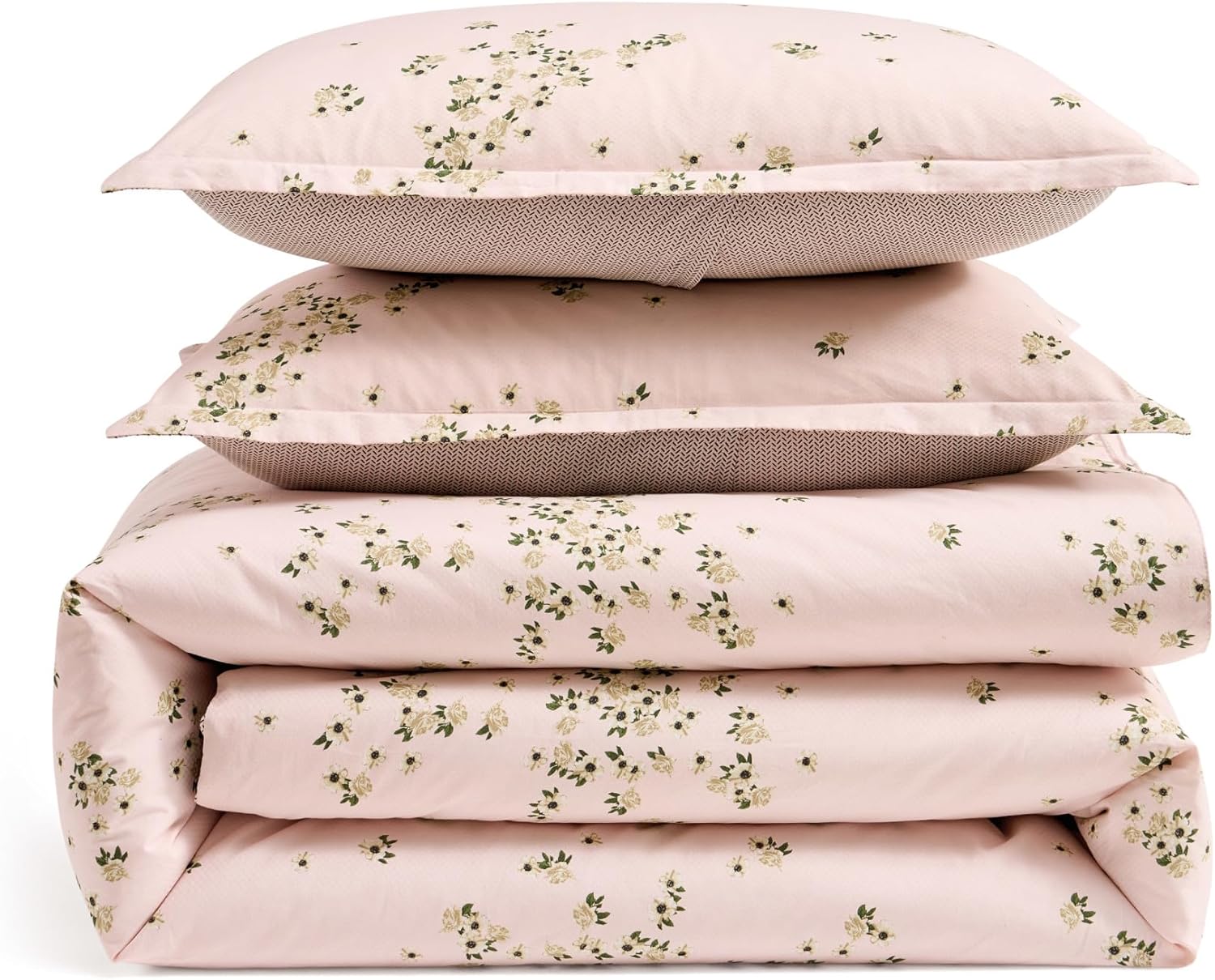 Ted Baker Floral Comforter Set King - 3-Piece Cotton - Elderflower, Pink Mauve