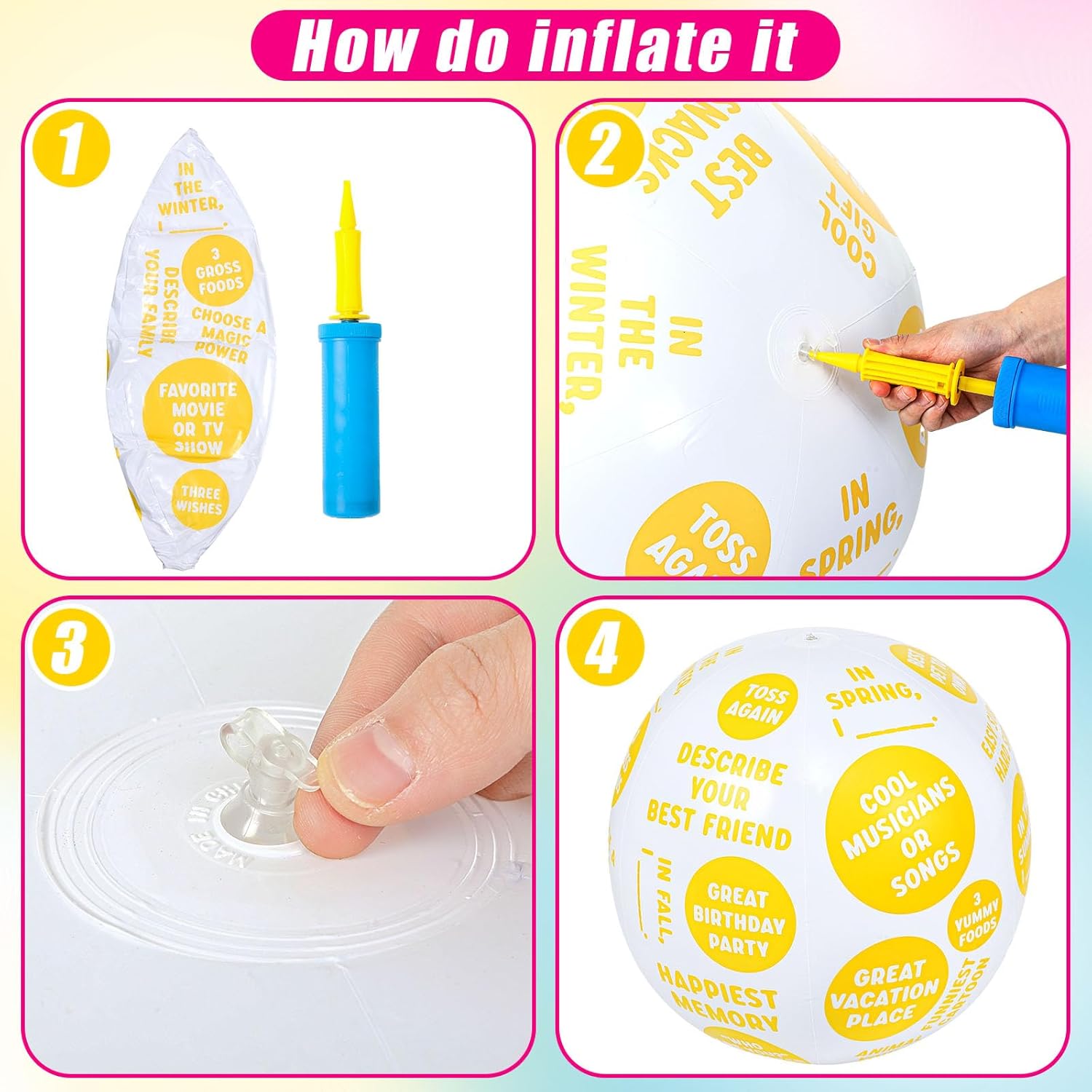 Foilswirl 3 Pcs Coping Skills Balls 24 Inch Social Conversation Skill Development Breaking The Ice Anger Management Ball for Adult Fun Group Therapy Tool Games Activity