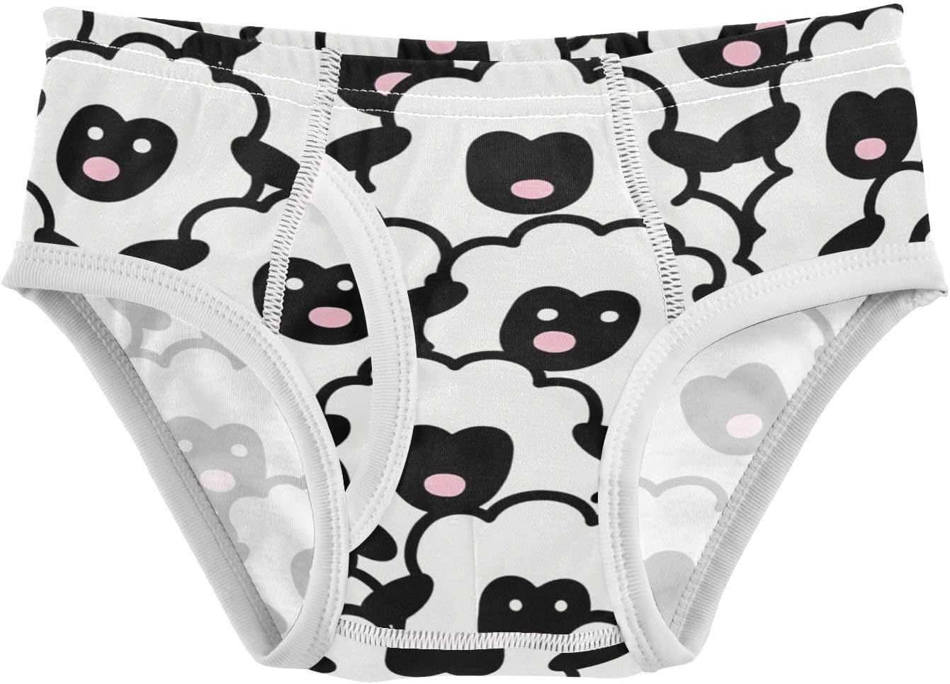 visesunny Boys Potty Training Underwear Black-faced Sheep Design Breathe Cotton Briefs Size 2T-8Y for Toddler