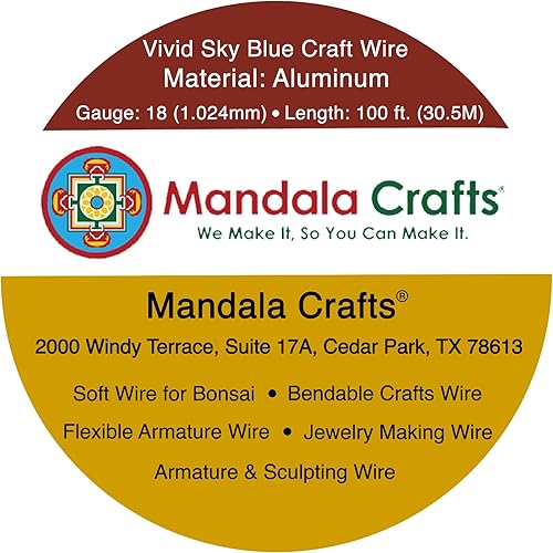 Vista 42 de Mandala Crafts Alambre de aluminio anodizado de calibre 8 para hacer joyas, alambre gris flexible de color de 32 pies, flexible y flexible