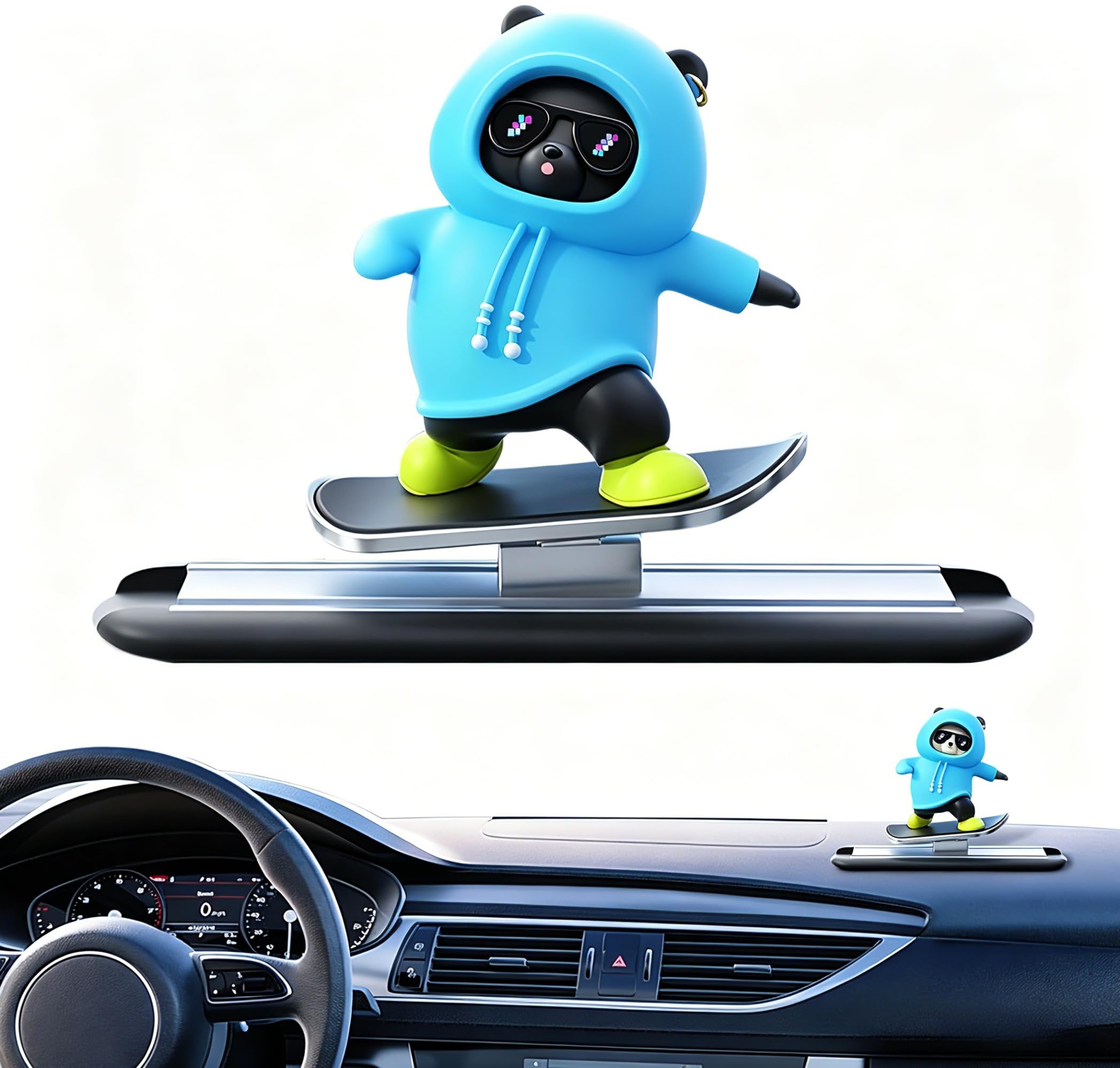 Amazon.co.jp: カートゥーンベア車用置物【公式】スケートボード 車