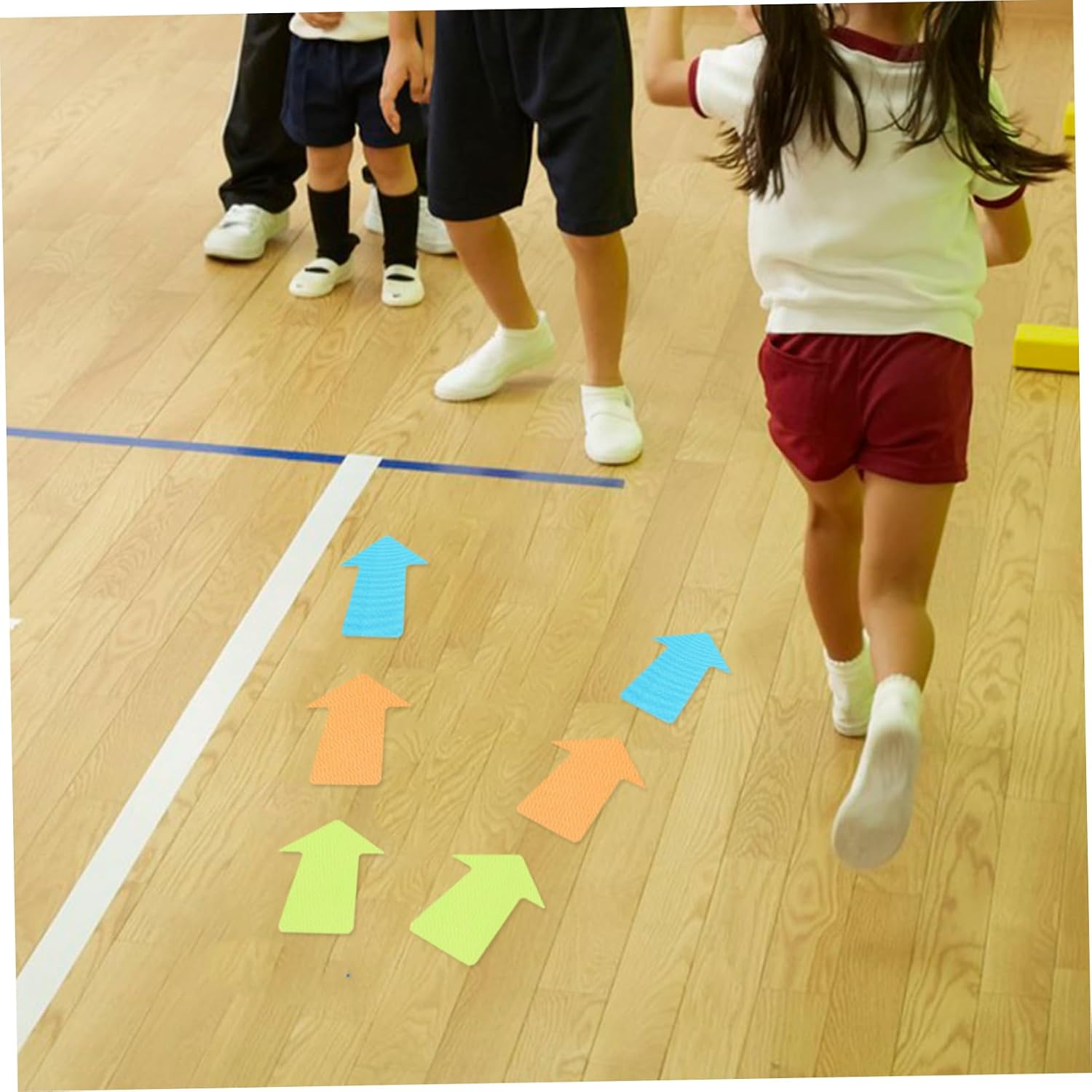 24pcs Carpet Marking Stickers Classroom Floor Markers Sports Training Carpet Marker Flat Spot for Gym Soccer Training Signs