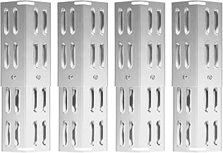 WELL GRILL Universal Brennerabdeckung Gasgrill Edelstahl Flammenverteiler Ersatzteile für Taino, Landmann, Burnhard und die meisten Gasgrill, Einstellbar von 29 cm bis 43 cm, 4er-Pack