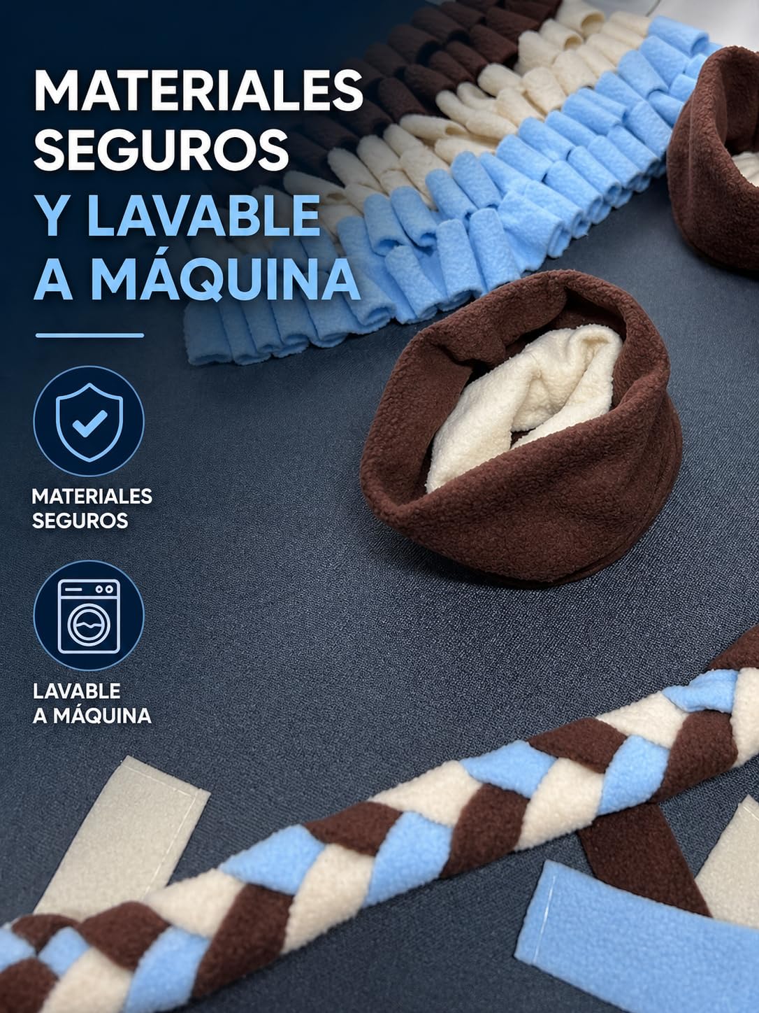 Alfombra Olfativa para Perros - Snuffle Mat Interactivo para Entrenamiento Mental y Olfato, Rompecabezas Dispensador de Premios y Comida Lenta, Base Oxford Lavable con Ventosa Antideslizante