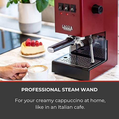 Miniatura 5 de Gaggia RI9380/47 Classic Pro - Máquina de café expreso, 1.3 litros, color rojo cereza
