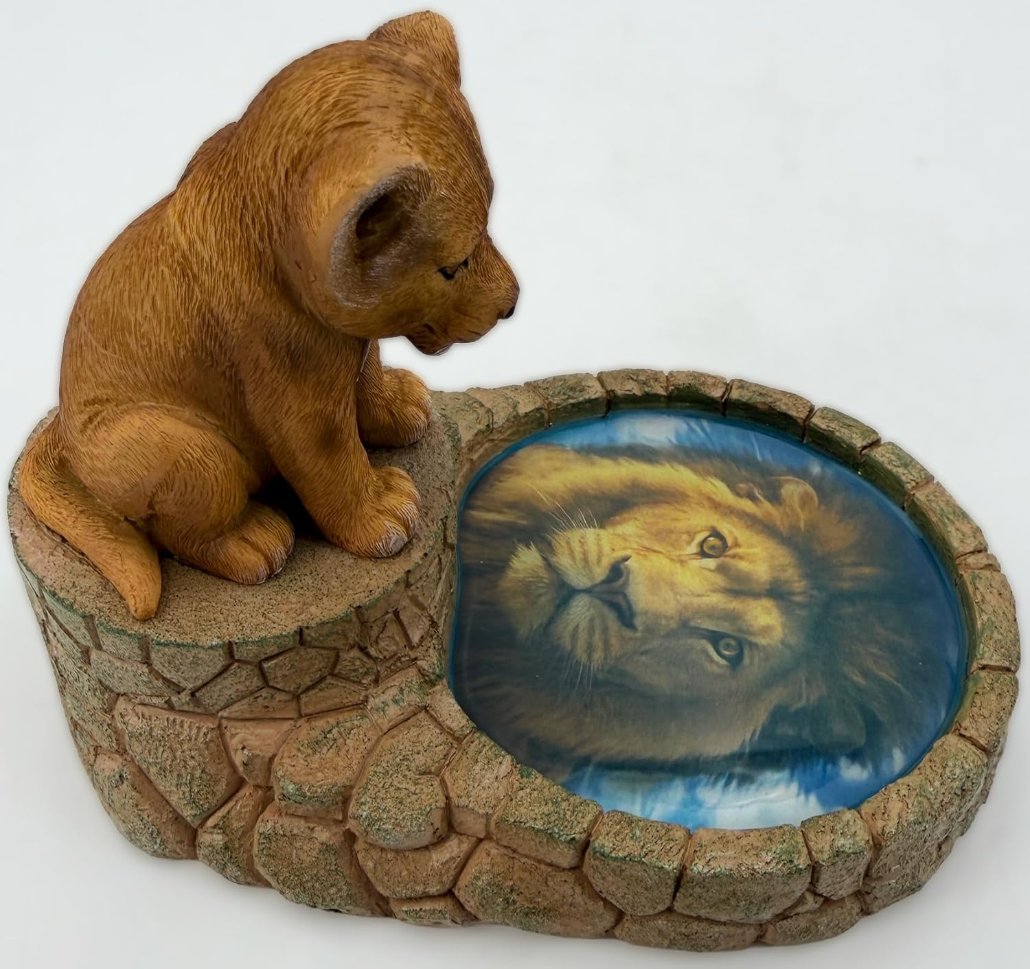 VEOJEIN Mindset is Everything Lion Cub Figurine, Motivational Desk & Office Decor Paperweight, Self Belief Gift for Men Women Teens