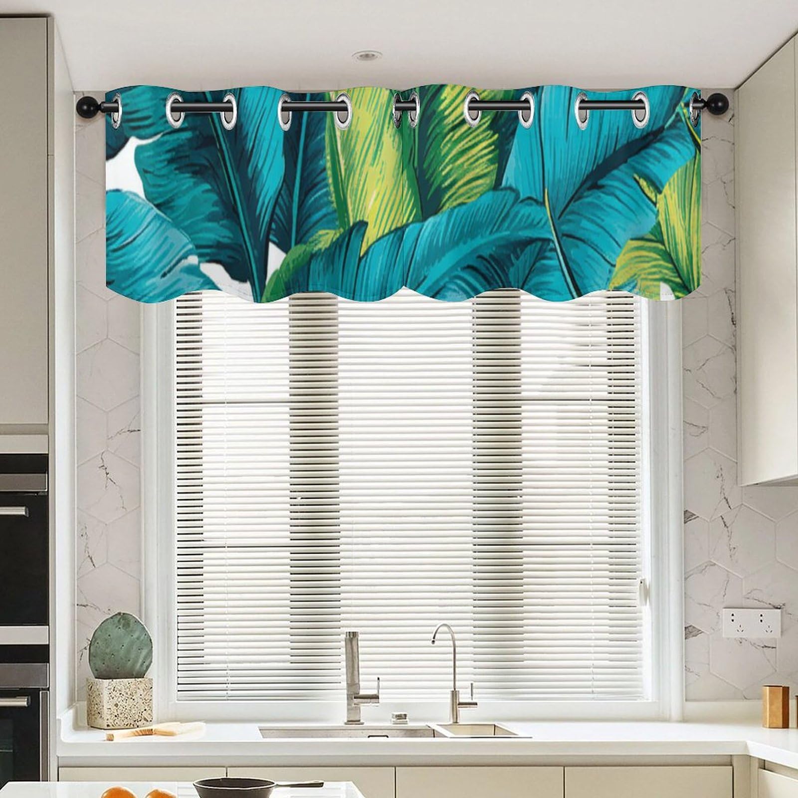 Cantonnières tropicales de style chinois anti-regard pour salle de bain
