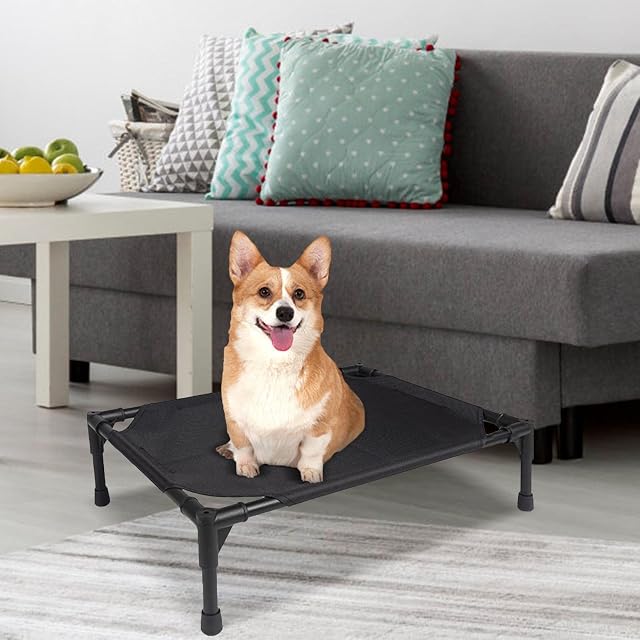 Foto 4 de 8 de Cama elevada para perros y gatos, con malla transpirable, sofá para perros pequeños y medianos, portát