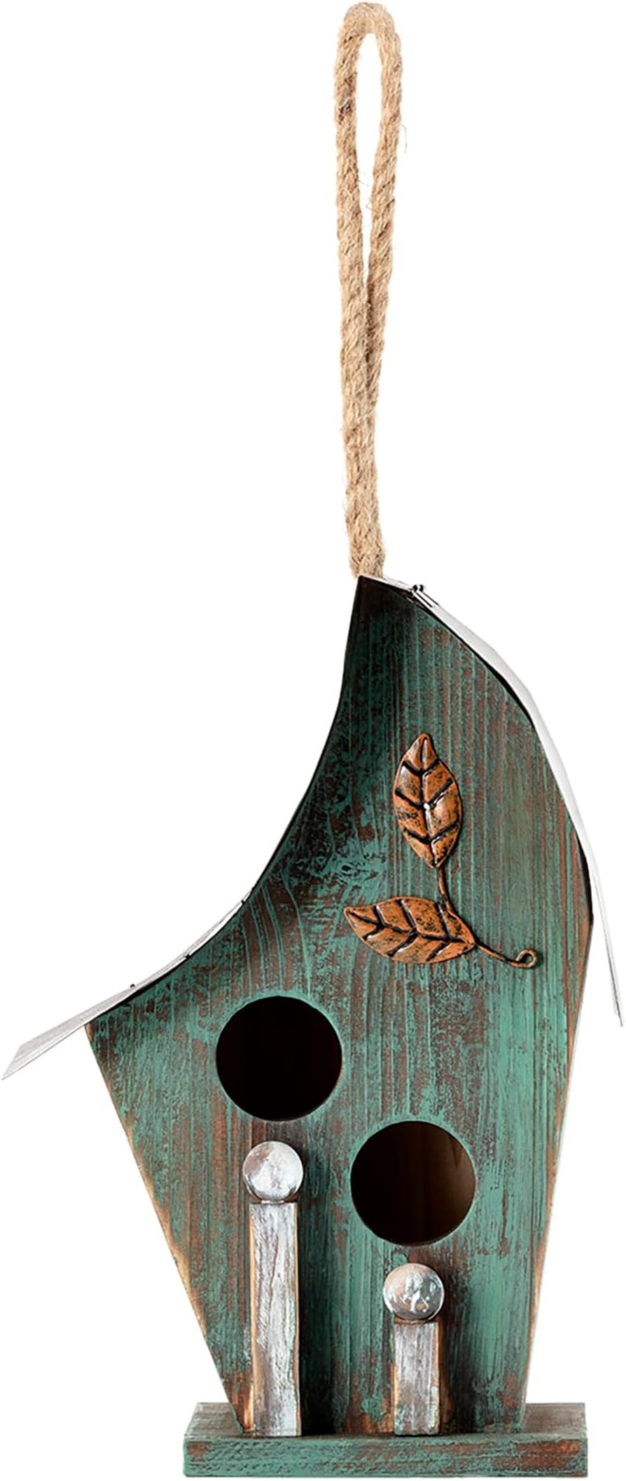 Alpine YEN134HH-YL Artful Wooden Birdhouse