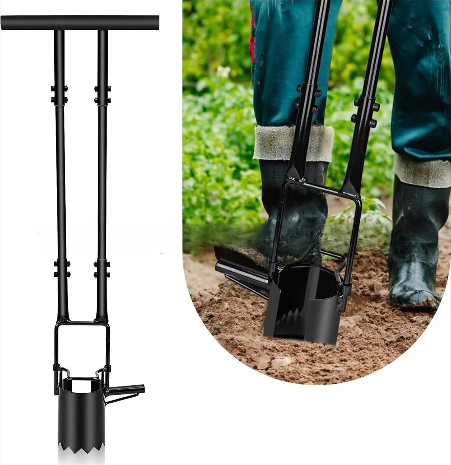 Trapiantatore Manuale Piantine Piantare piantatrice di piantine Attrezzo da giardinaggio Dispositivo for trapiantare mais vegetale e supplemento Campionatore terreno for
