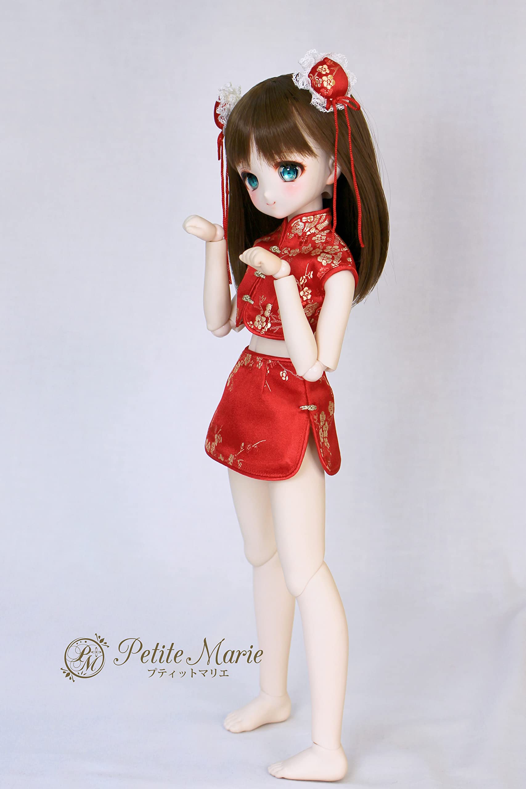 MDD ドール チャイナ服 MDD服 天使チャイナセット（パステルピンク）1