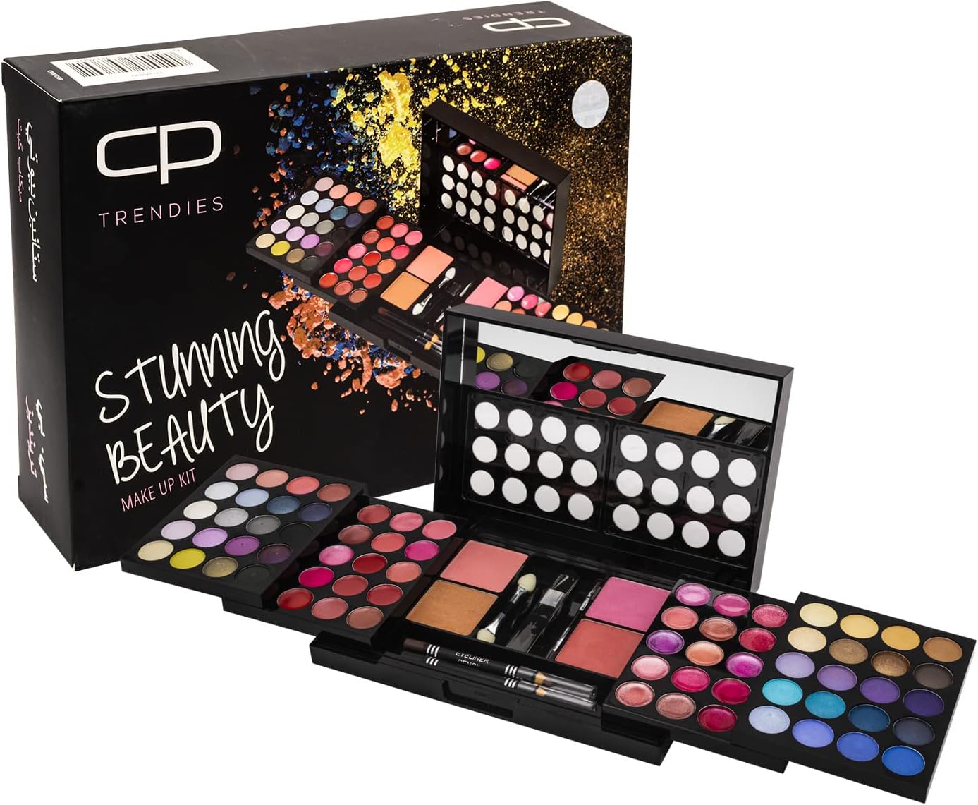 CP Trendies Stunning Beauty Makeup Kit No. 96 for Ladies & Girls | Piece Perfect Makeup Gift Set for Women with 40 Eyeshadows, Lip Gloss, Lip Colors, Blushers, Eye Pencils, Mirror