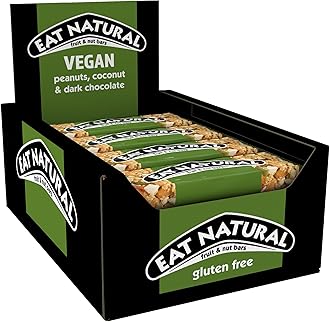 Eat Natural Vegan Peanuts, Coconut & Dark Chocolate Fruit & Nut Bars 12 x 40g