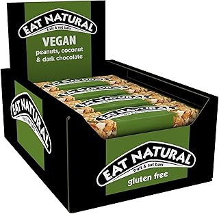 Eat Natural Vegan Peanuts, Coconut & Dark Chocolate Fruit & Nut Bars 12 x 40g