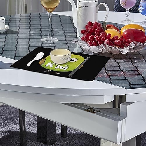 Miniatura 4 de Funny Kiwi Bird Placemats Set of 6 Resistant Table Mats Washable Place Mats for Dinner Party Table Decoration