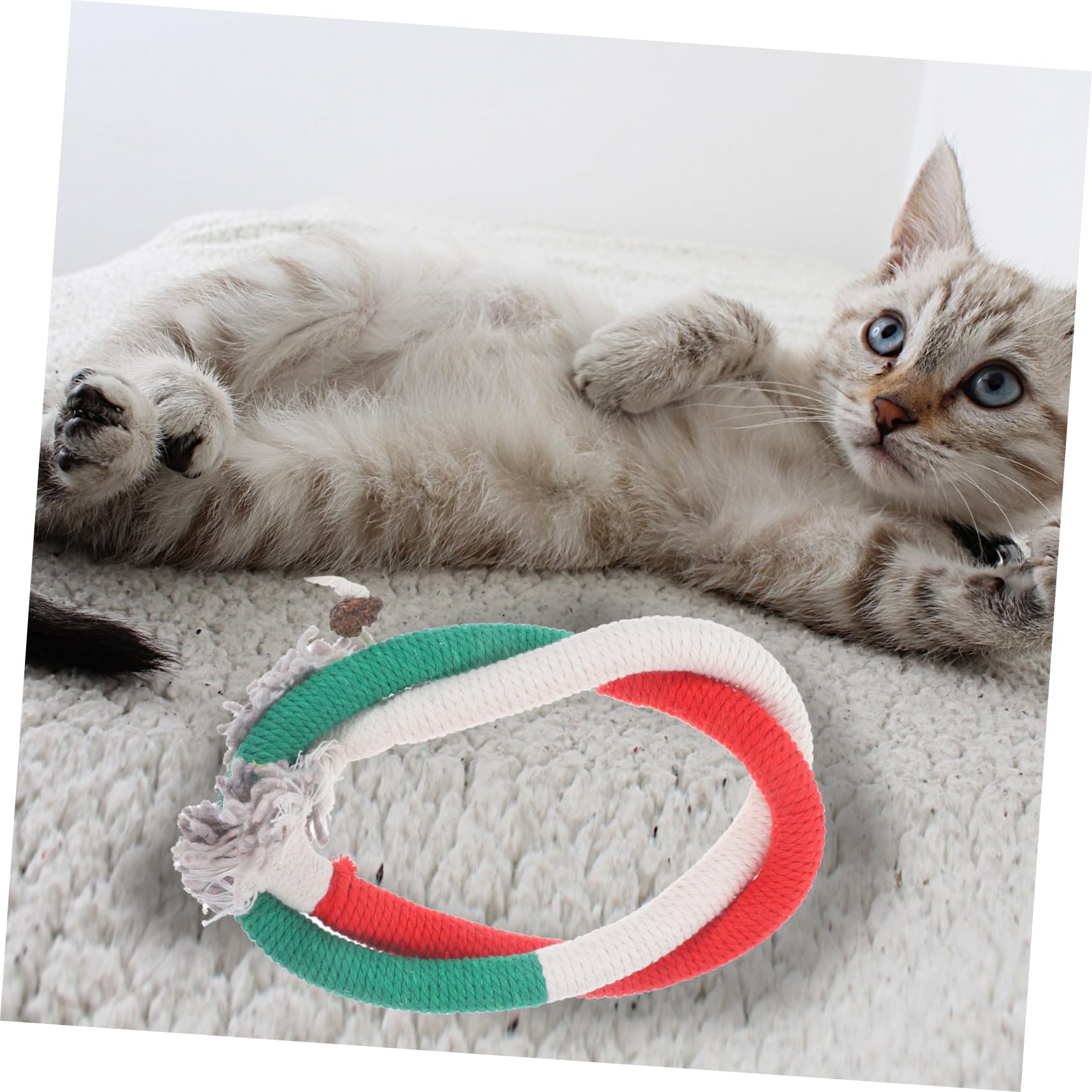 Yardwe 12piezas Juguetes para Gatos Hierba Juguetes Interactivos De Cuerda Coloridos para Masticar y para Gatos Interiores