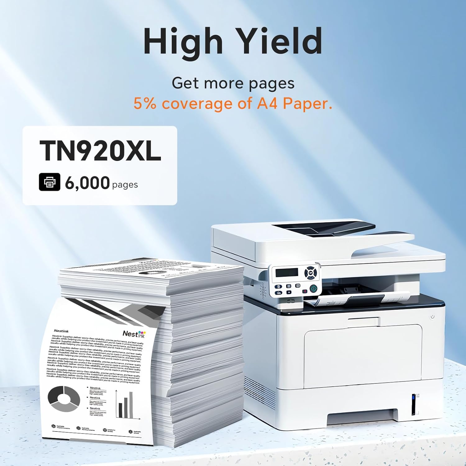 TN920XL High Yield Toner Cartridge Replacement for Brother TN920 TN920XL 920 to Compatible with HL-L5210DN/L5210DW/L5210DWT,HL-L5215DW,HL-L6210DW/L6210DWT,HL-L6310DW,MFC-L6810DW,MFC-L5915DW (2Black)