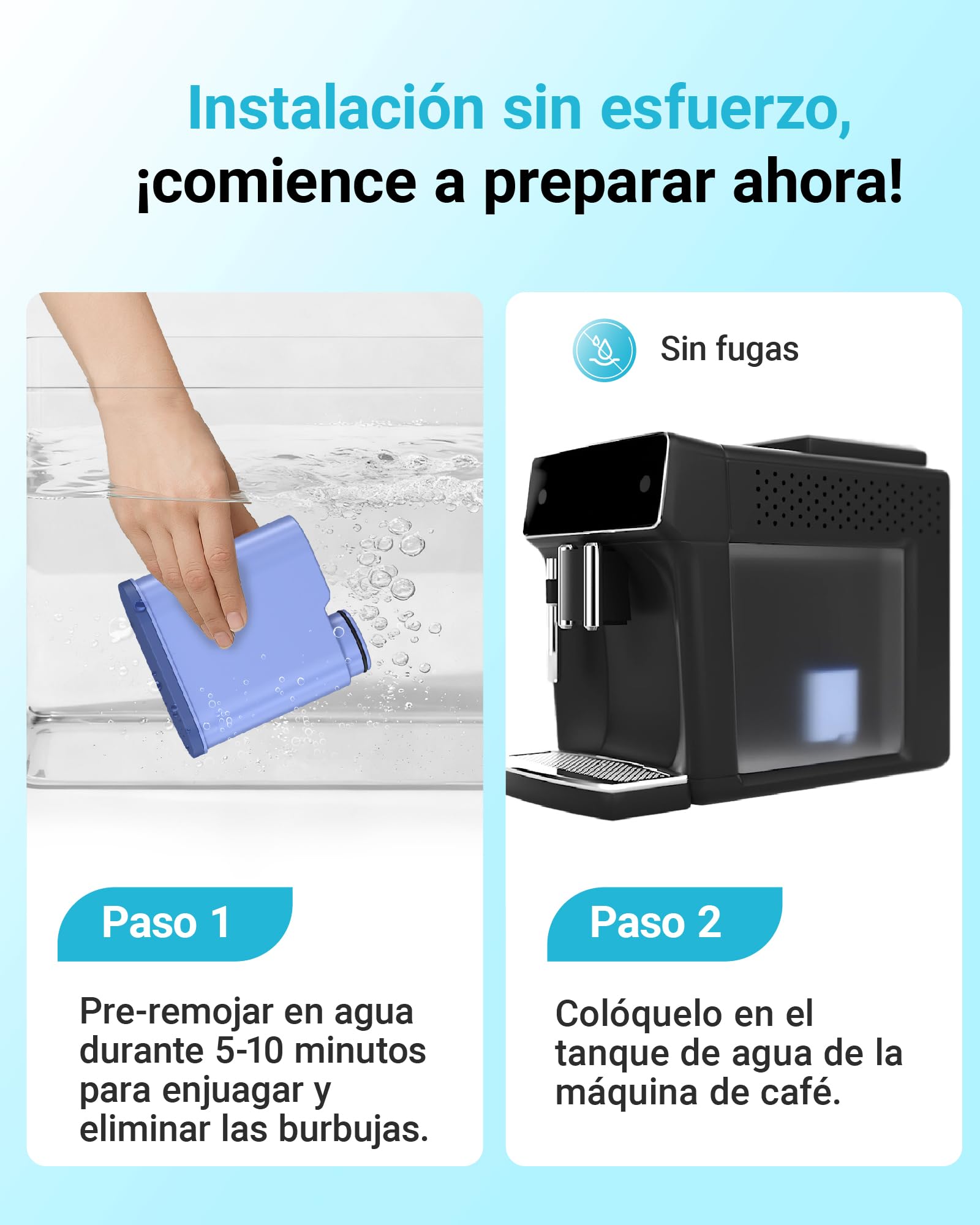 AQUA CREST Filtro de agua de repuesto para cafeteras automáticas Philips® AquaClean® CA6903/10 CA6903/22, cartucho de filtro para cafeteras automáticas Saeco® y Philips®, certificado TÜV SÜD (4)