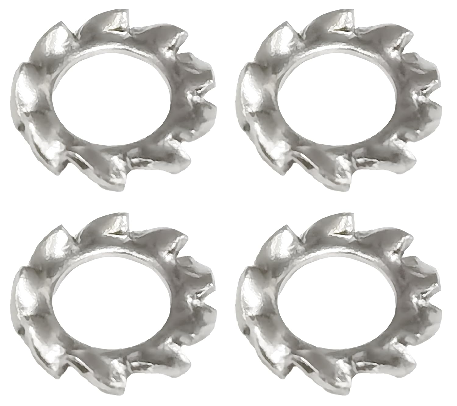 M3 External Tooth Star Lock Washers, 304 Stainless Steel Wave Spring Washer, M3 External Serrated Lock Washers Gasket, 500PCS