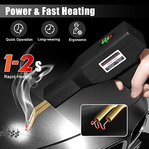 Miniatura 4 de Soldador de Plástico Inalámbrico de 220W Actualizado, 1000 Piezas de Grapas, Kit de Reparación de Parachoques de Coche Inalámbrico Recargable por