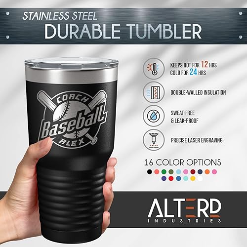 Miniatura 2 de Volleyball Coach Gift - insulated tumbler with lid, travel coffee mug, personalized stainless steel cups, 30 oz tumbler, girl sports coaches, gifts