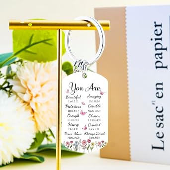 Inspirational Christian Gifts for Women Christian Keychain for Teen Girls