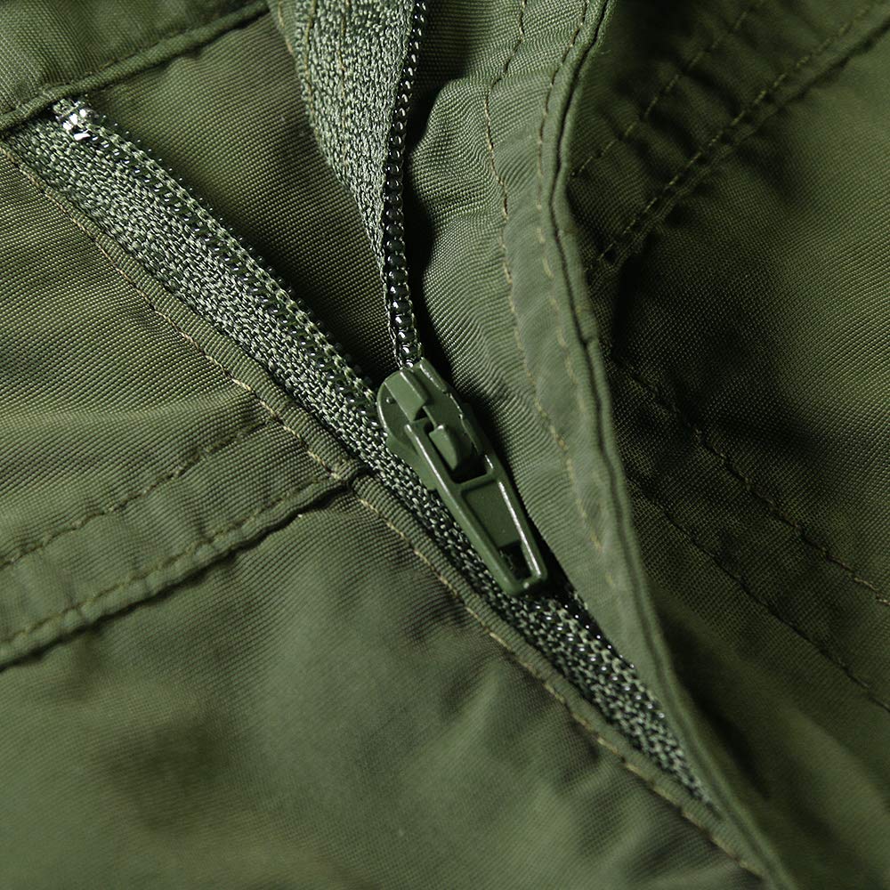 OCHENTA Short cargo à séchage rapide pour garçon, taille élastique, short athlétique pour enfants, adolescents, activités en plein air, randonnée, camping, pêche - vert - 50 FR