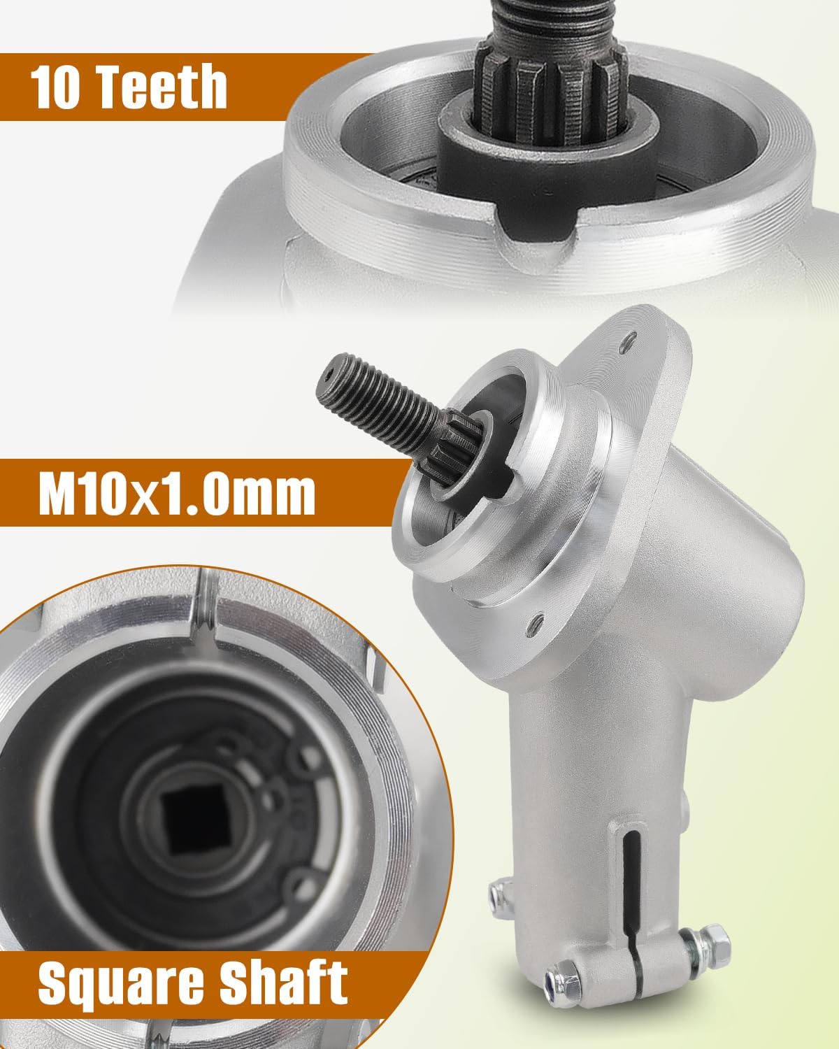 Trimmer Gear Head Gearbox Head Fit for Echo SRM-225 SRM-225i SRM-2620 SRM-3020 SRM-225U SRM-266U SRM-280U, Replacement 99944200907 P021008182, P021053950, Straight Shaft Trimmer, Weed Eater Head