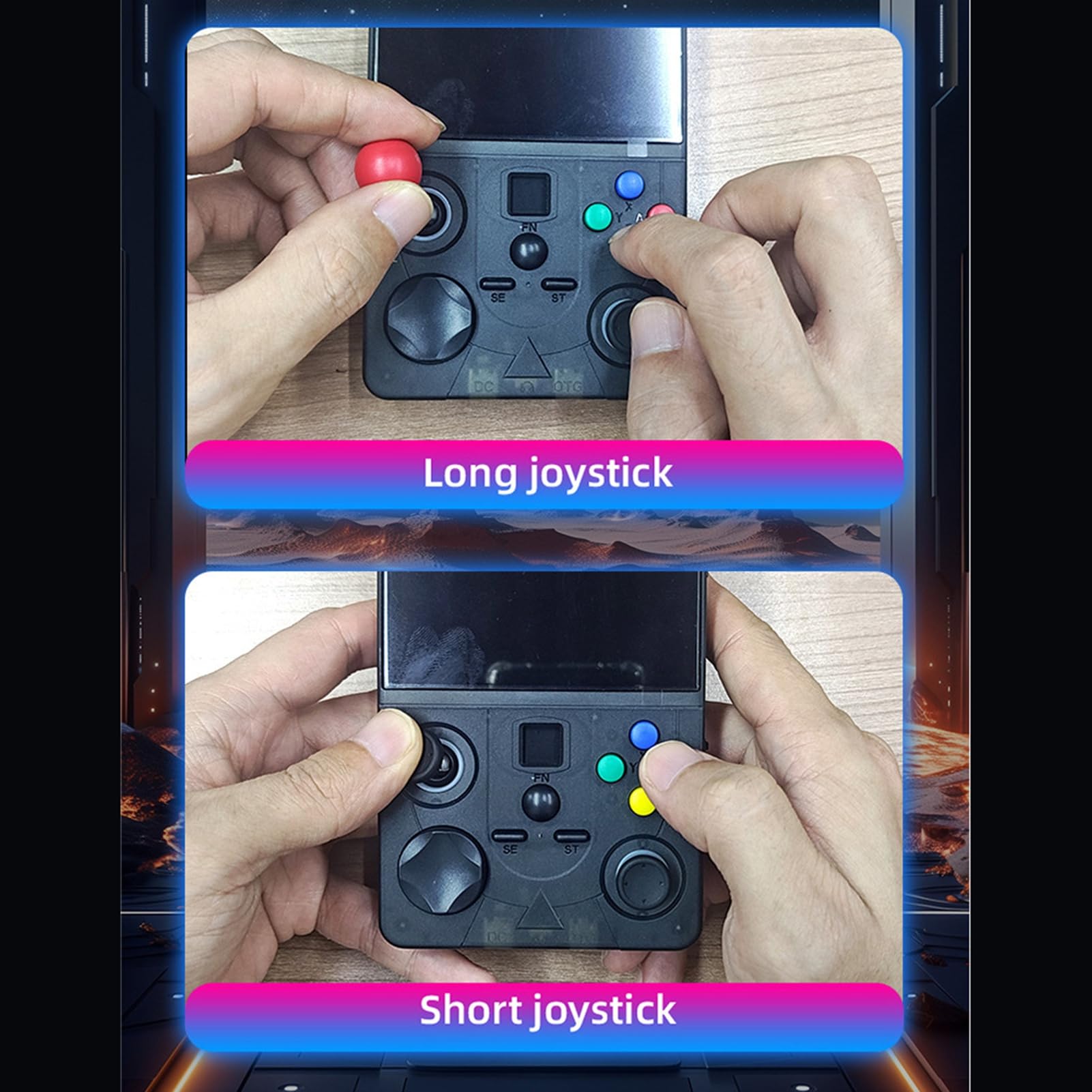 Console di Gioco Portatile retrò con Schermo MIPI da 3,5 Pollici Ad Alta Definizione per Giochi Portatili a Casa e in Viaggio, Supporto Doppio Joystick per, Adatto a Giocatori di Tutte le
