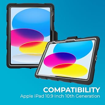 Gumdrop Hideaway Rugged iPad case Fits Apple 11 Generation A16 & 10th Gen Drop Tested Cover-Black