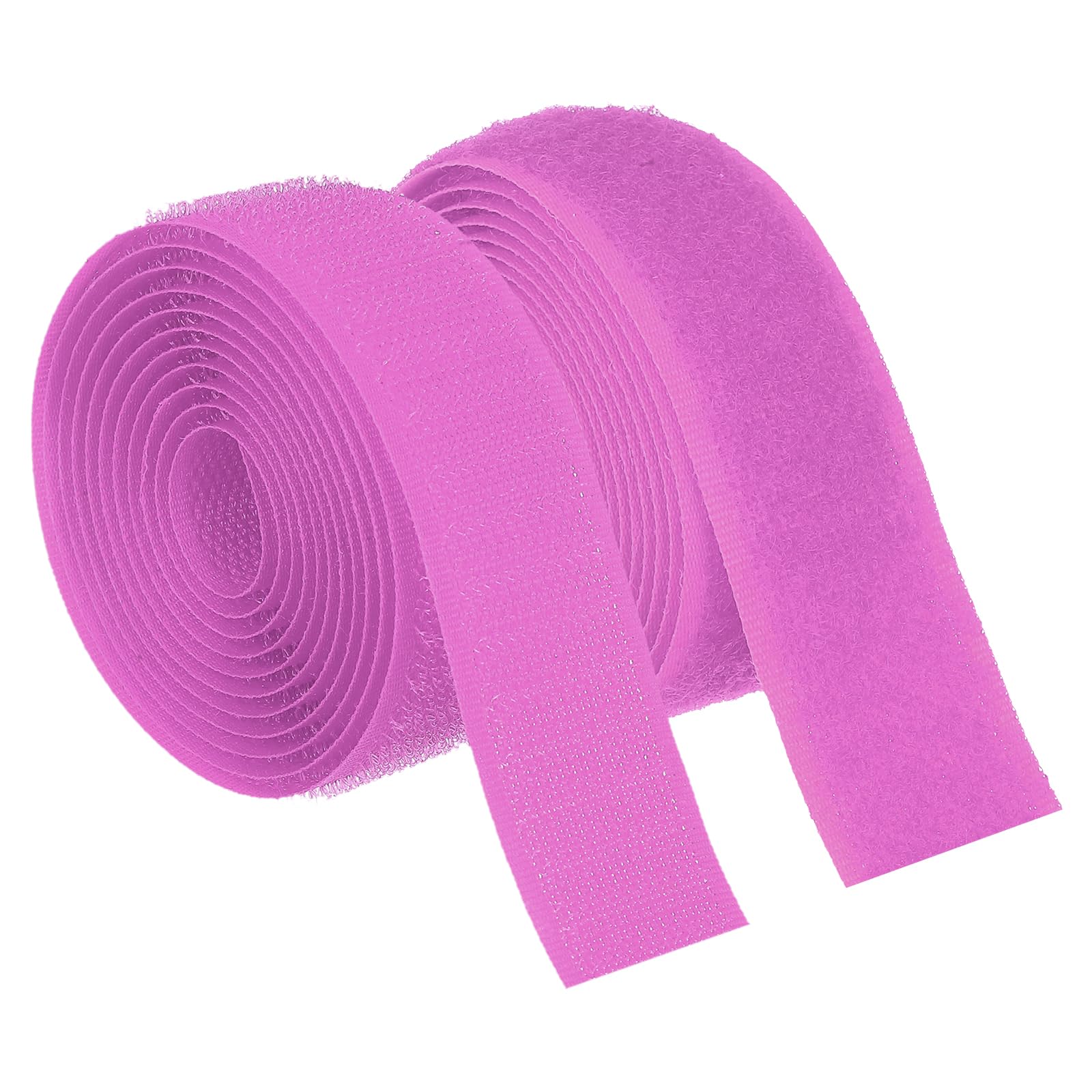 PATIKIL 1.5 Yard Sew on Hook and Loop Strips, 1 Inch(25mm) Width Non-Adhesive Back Nylon Fabric Tape Strong Grip Fastener Strips Interlocking Tape for DIY Craft Sewing, Light Purple