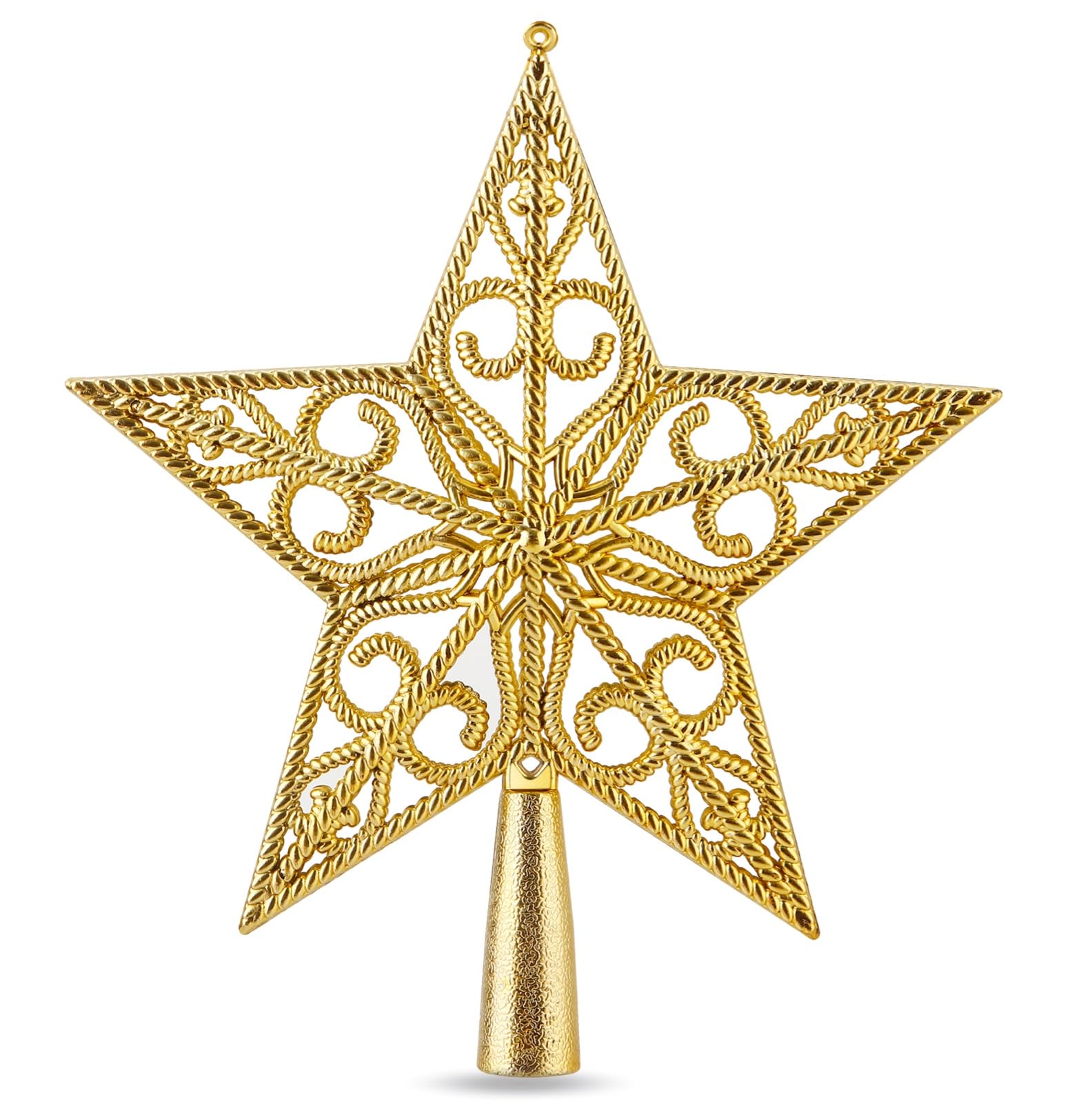 Star Christmas Tree Topper, Tree Topper Topper for Christmas Tree, Christmas Tree Topper, Christmas Tree (Star Ornament-Gold)