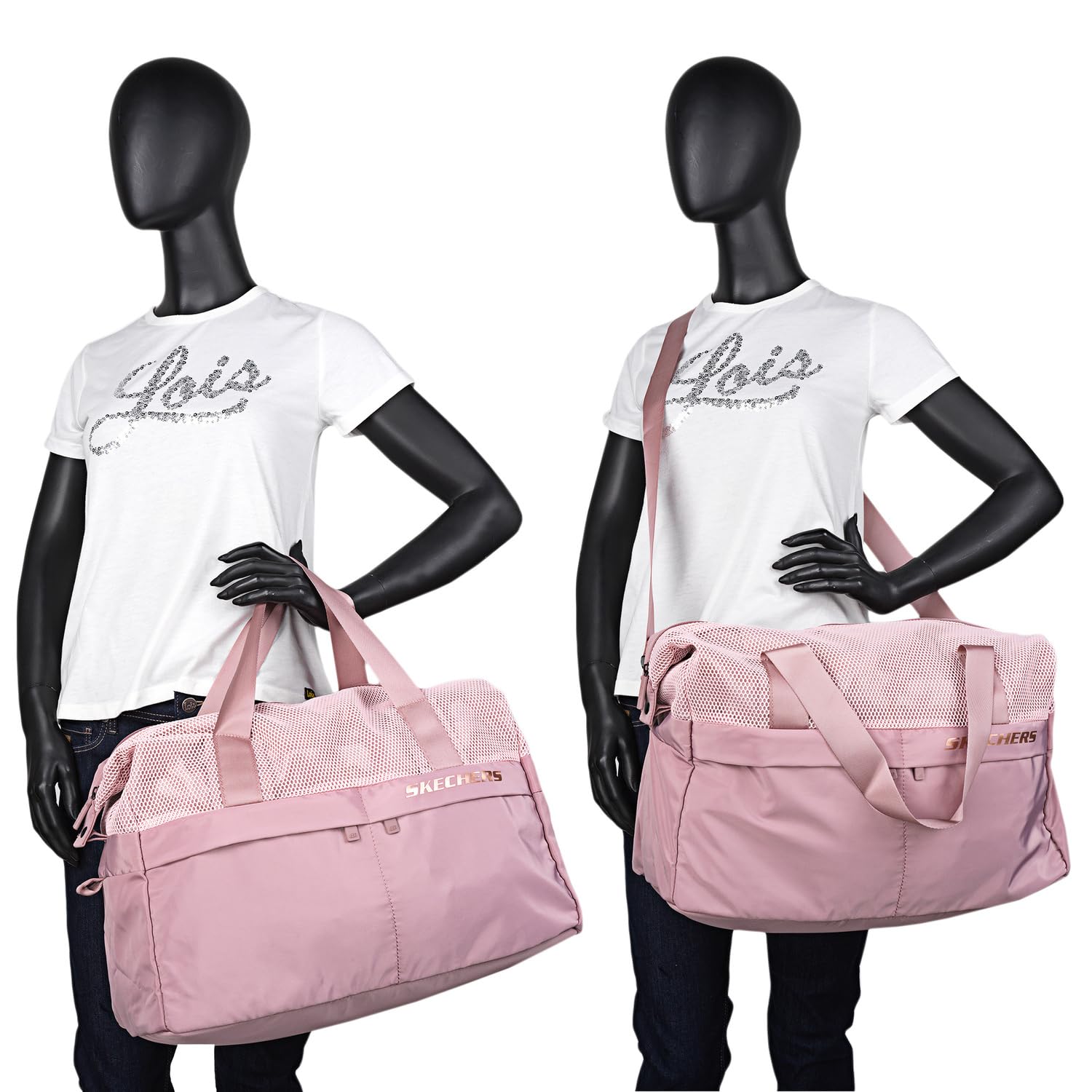Skechers - Bolsa Deporte Unisex Fw21 Versátil para Gimnasio Viaje Mujer Y Hombre Resistente Espaciosa Ideal para Piscina Y Fin De Semana, Woodrose