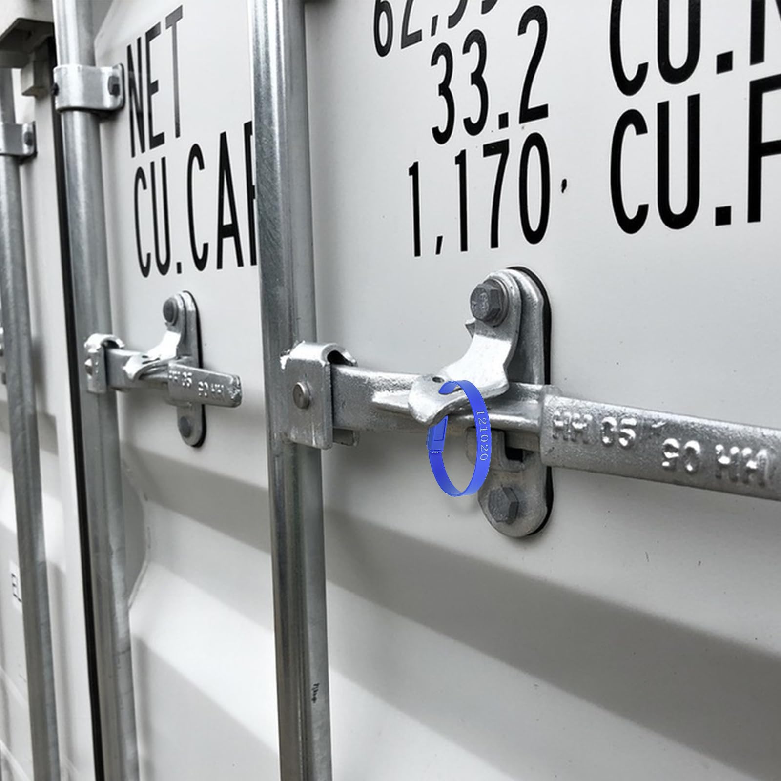 500 guarnizioni in plastica numerate per spedizioni di sicurezza, fascette sottili per contenitori, fisse, monouso, per rimorchi, camion, cavi (giallo)