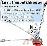 Vista 5 de Máquina Fregadora de Pisos Comercial, Limpiador de Pisos Orbital de Servicio Pesado, Máquina Pulidora de Pisos Multifuncional - Limpieza Profunda