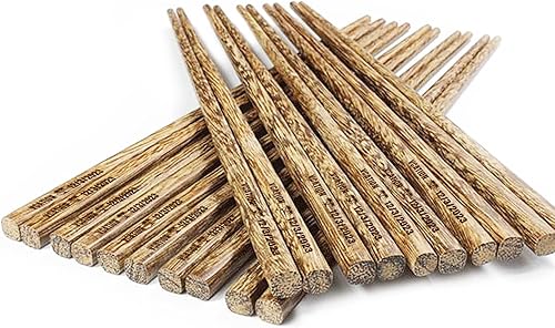 Juego de palillos de madera personalizados, reutilizables, regalos de boda para ella, él, mujeres, madera de sushi asiática, grabado (130 pares)
