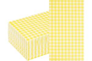 Chic Yellow Gingham Napkins: Upscale Dining Essentials